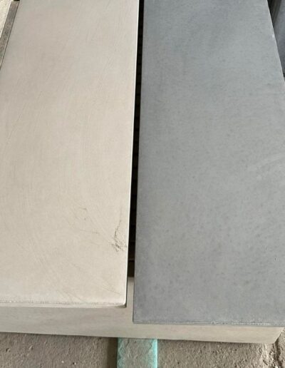 beton párkány elemek különböző színekben kültéri felhasználásra